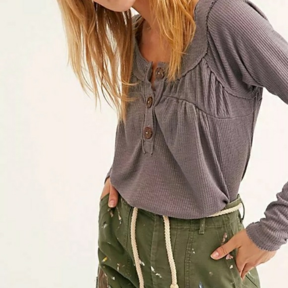 We The Free Boho/ Peasant/ Oversized Henley